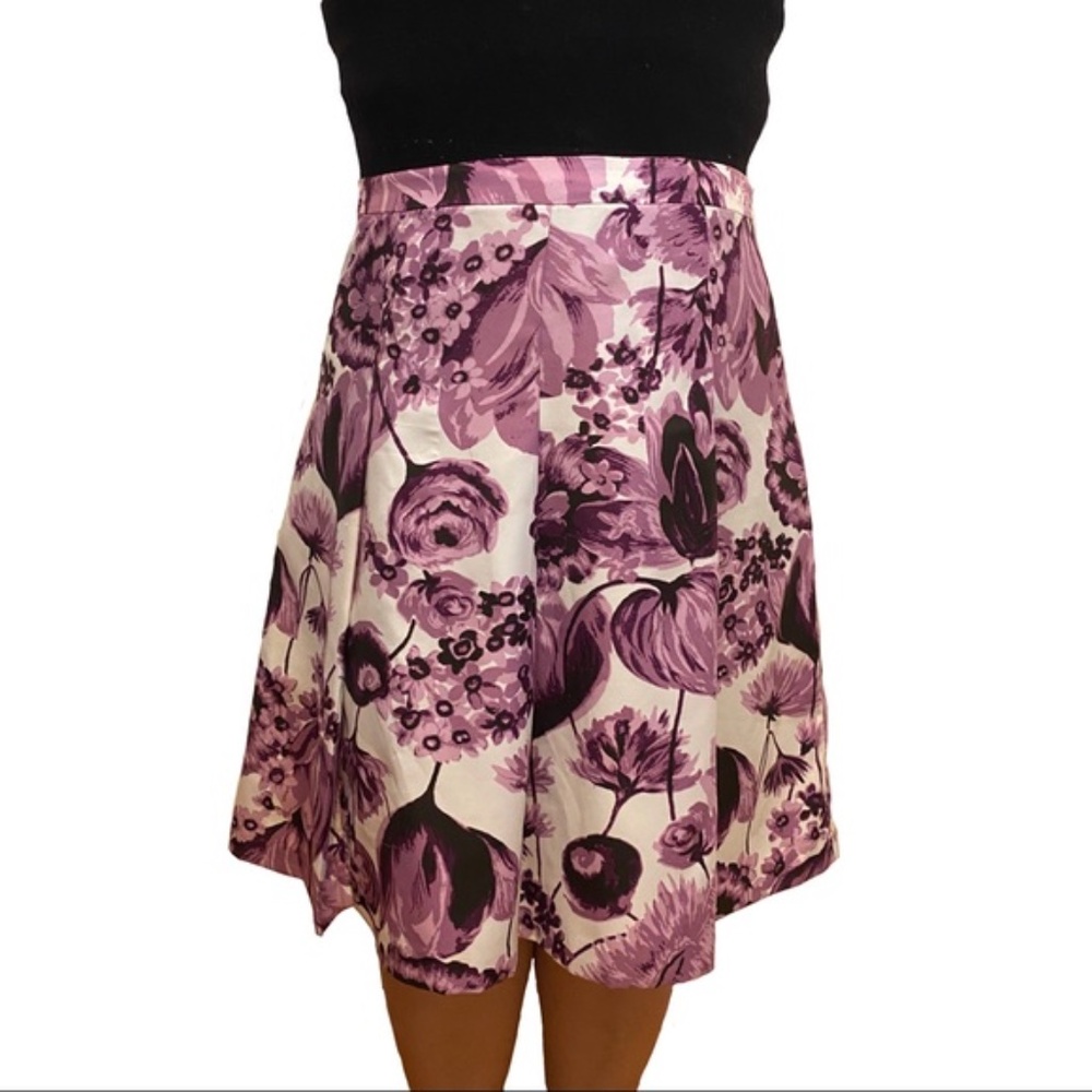Ann Taylor Floral Skater Skirt Size 6